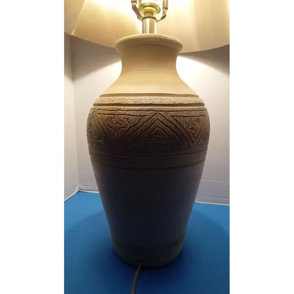 Vintage Style‎ Table Lamp Textured Ceramic Vase Shape Accent Lighting
